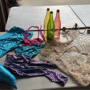 Kids Mermaid Costume Set - Blue and Purple